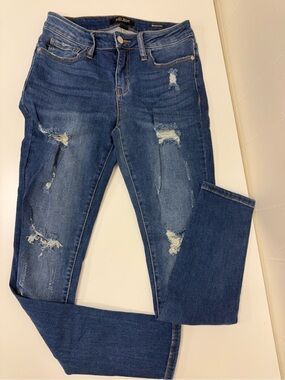 Judy blue Distressed Skinny Jeans - Blue
